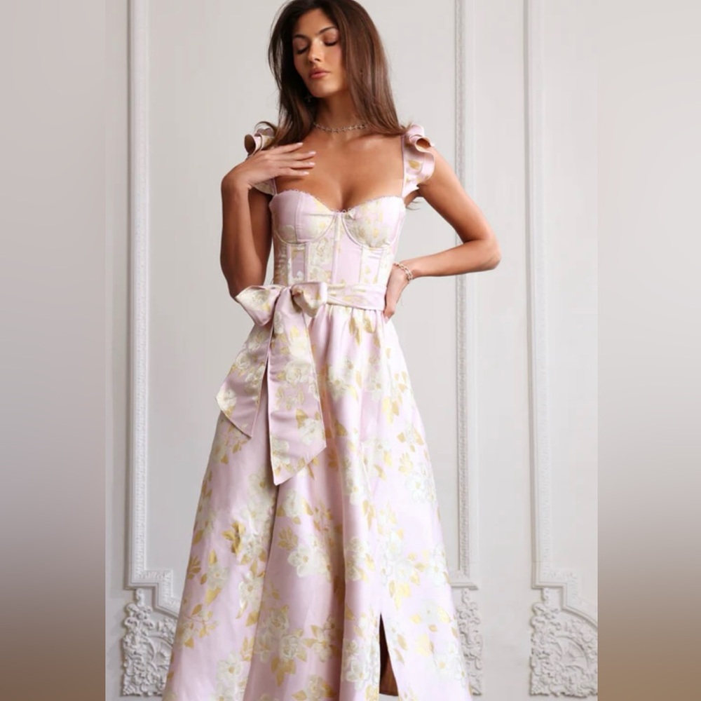 V. Chapman Vera dress lilac tapestry Anthropologie